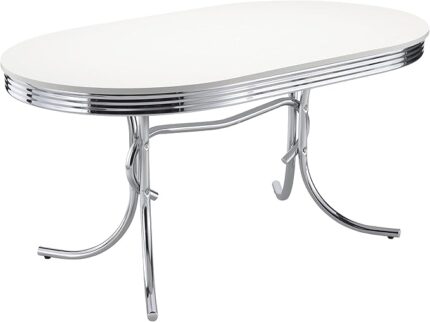 Furnishings Retro 1950s Soda Fountain Diner Oval Dining Room Table